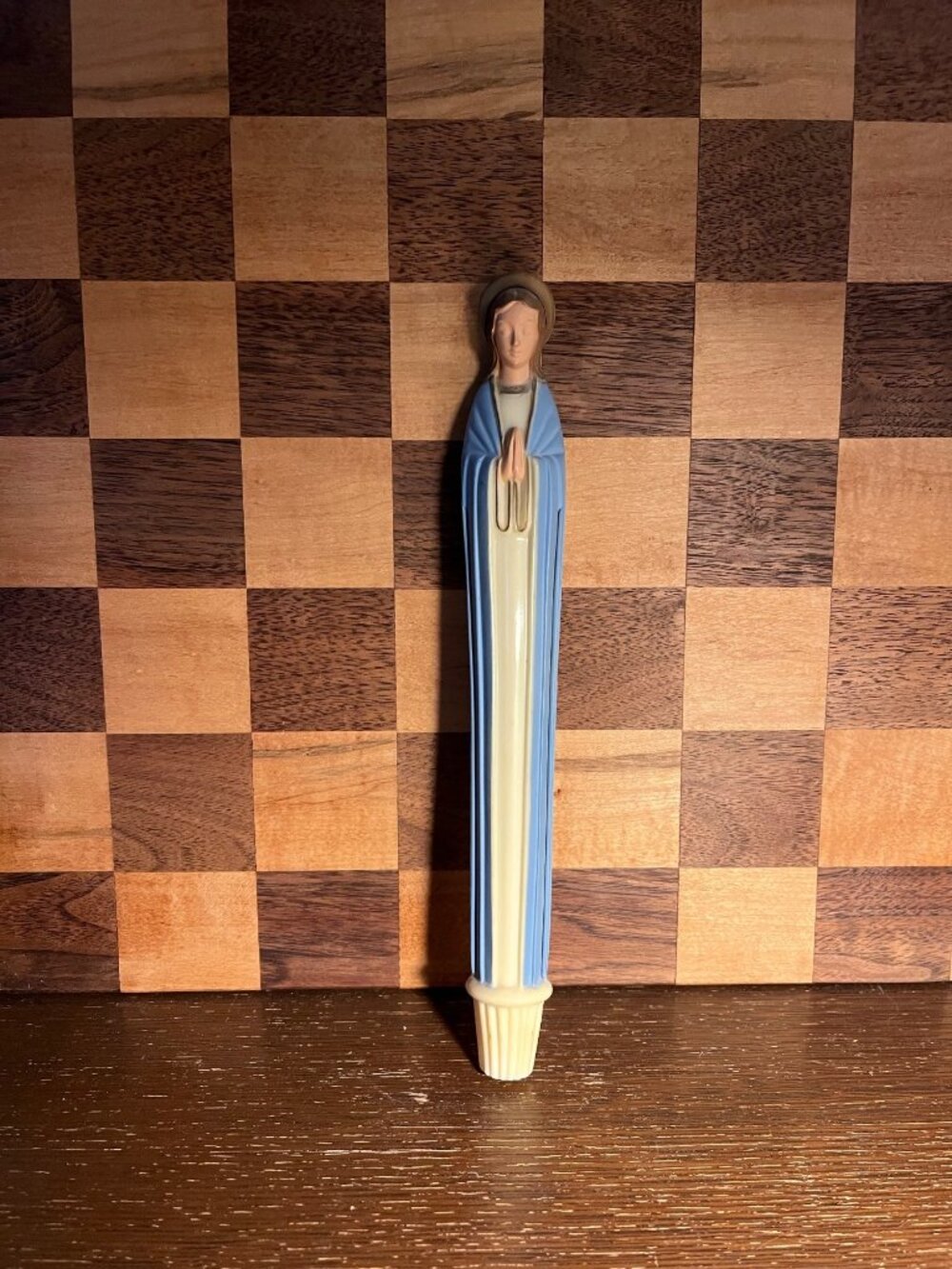 Virgin Mary Faux Candle